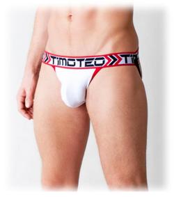 JockStrap Training ''Grand Prix'' - Timoteo - Blanc/Rouge - Taille M