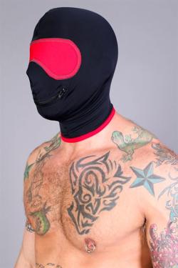 Cagoule ''Zipper Hood'' - CellBlock 13 - Noir/Rouge - Taille unique
