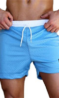 Short Gym ''Air Mesh'' - Jackadams - Bleu Ciel/Blanc - Taille L