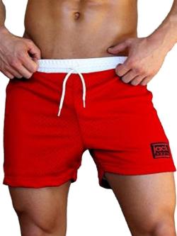 Short Gym ''Air Mesh'' - Jackadams - Red/White - Size M