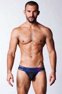 JockStrap ''Grappler'' - CellBlock 13 - Bleu/Noir - Taille L