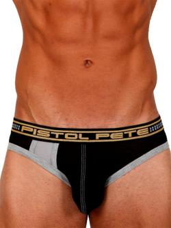 JockSlip Magnum - Pistol Pete - Noir/Gris - Taille S