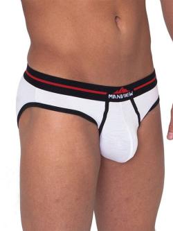 Slip taille basse ''ELEMENT EARTH'' - Manview - White/Black - Size M