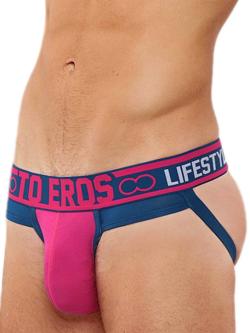 JockStrap ''U92.19 TO Eros'' - 2Eros - Magenta/Marine Blue - Size M