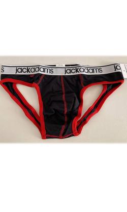 Jock Brief - Jackadams - Black/Red - Size XL