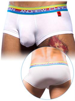 Boxer  ''Almost Naked Tagless'' Andrew Christian - Blanc/Multicolor - Taille S
