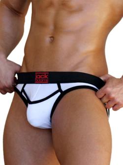 Slip BodyFLEX ouvert ''Army Fly'' Jackadams - Blanc/Noir - Taille XL