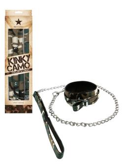 Collier + Laisse ''Collar & Leash'' - Kinky Camo