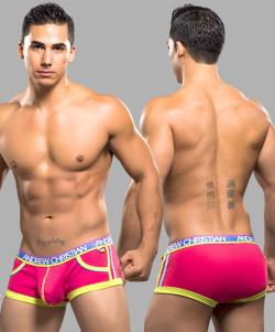 Boxer ''Pocket Retro Pop'' Andrew Christian - Red/Green Neon - Size M