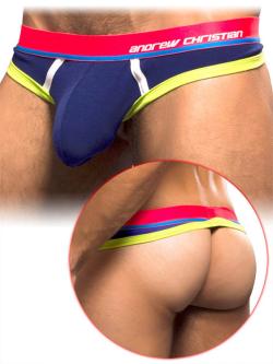 Jock ''CoolFlex Freedom'' Andrew Christian - Marine Blue/Green - Size S