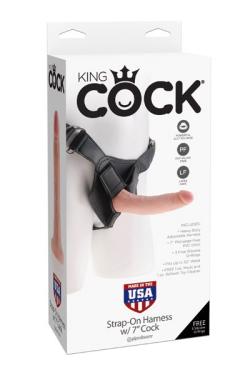 Harness Strap-On + Dildo 7'' - King Cock