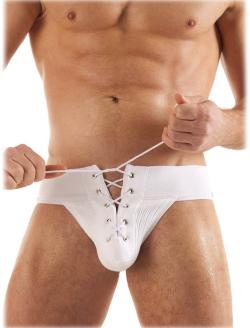 Jock Strap Lace Jock Alexander - BARCODE - Blanc - Taille L