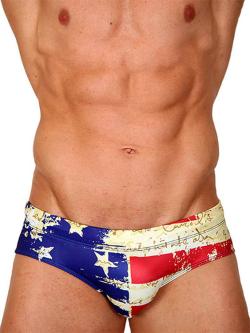 Slip de Bain Liberty - Pistol Pete - Rouge/Jaune - Taille M