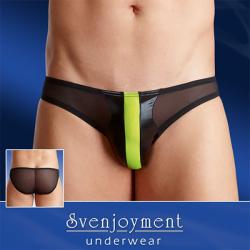Mini Slip ''Herren'' bande verticale - SvenJoyment - Black/Yellow Neon - Size XL