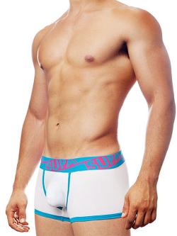 Boxer Trunk ''U31SU Supa-Supa'' - SupaWear - Blanc/Cyan - Taille M