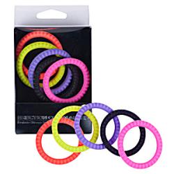 Set de 5 anneaux silicone - Erection Commander Fluo - 37 mm