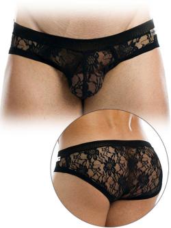 Mini Slip ''Lacenet'' r�sille - Modus Vivendi - Black - Size XL