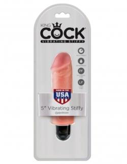 Gode Vibrating Stiffy - King Cock - Natural - Size 5 Inches