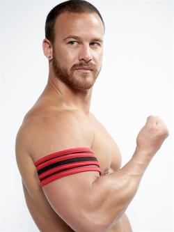 Biceps de force Neoprene - MrB - Rouge/Noir - Taille S/M