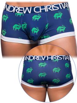 Boxer ''Buck Buddy'' Andrew Christian - Bleu - Taille M