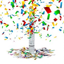 Partypopper 40 cm bunt ''Coloured Metallic Strips''