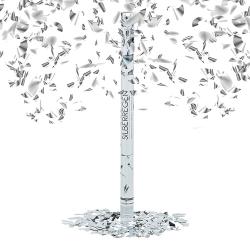 Partypopper 40 cm bunt ''Silver Metallic Strips''