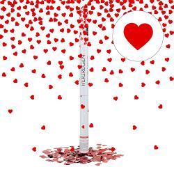 Partypopper 40 cm bunt ''Red Metallic Hearts''