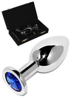 Plug Acier Rosebud Crystal - Blue - Size S