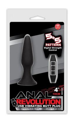 Plug Vibro USB ''Anal Revolution'' - Black
