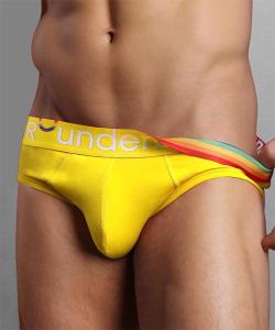 Jock Brief Lift Tech Ceinture Rainbow - RounderBum - Jaune - Taille M
