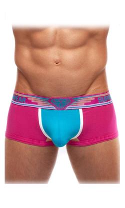 Boxer Trunk ''U31DD Diamond Dash'' - SupaWear - Pink/Cyan - Size L