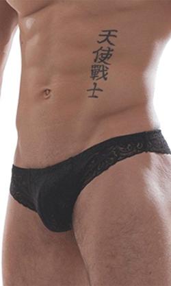 Bikini String Dentelle Raffy - GBGB - Black - Size XL