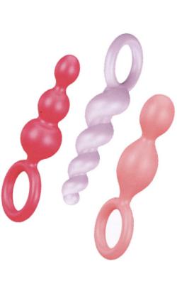 Pack 3 Butt Plugs - Satisfyer - Multicolor