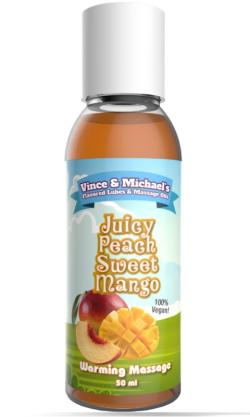 Huile Warming Massage - Vince&Michael's - Peach/Tropical Mango - 50 ml