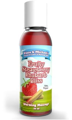 Huile Warming Massage - Vince&Michael's - Fraise/Rhubarbe - 50 ml