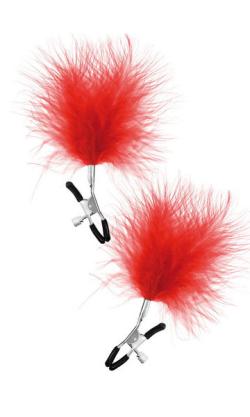 Pince  seins ''Plume Sensuelle'' - Sweet Caress - Rouge