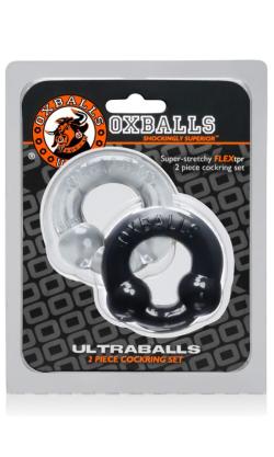 Ultraballs - 2 cockring Set - Oxballs - Noir/Transparent