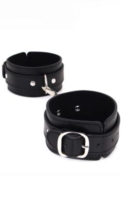 Menottes Chevilles simili-cuir noir