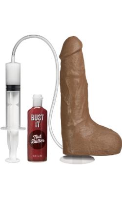 The Realistic Squirting Cock - Doc Johnson - Marron - Taille 8.5'' (21.5cm)