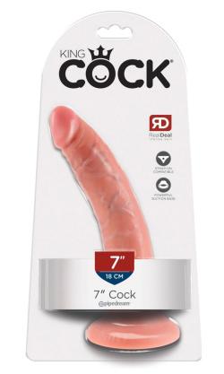 Realistic Stiffy - King Cock - Natural - Size 7 Inches