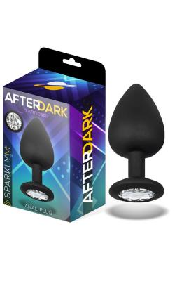 Butt Plug Silicone ''Sparkly'' - AfterDark collection - Noir - Taille M