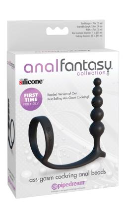 Cockring + ButtPlug ''Ass-gasm Cockring Anal Beads'' - Fetish Fantasy