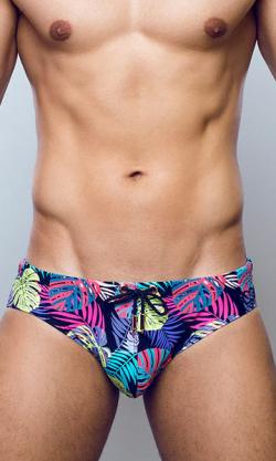 Slip de bain V10 Print Swimwear - Monstera - 2Eros - Multicolor - Taille M