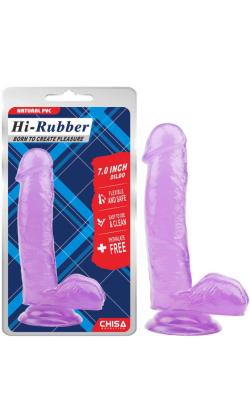 Gode Transparent Hi-Rubber - Chisa Novelties - Violet - Taille 7'' (18cm)