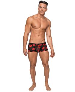 Mini Short ''Kiss Me'' Male Power - Black/Red - Size L