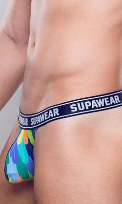 Tanga ''Pow Peacock'' - SupaWear - Multicolour - Size XL