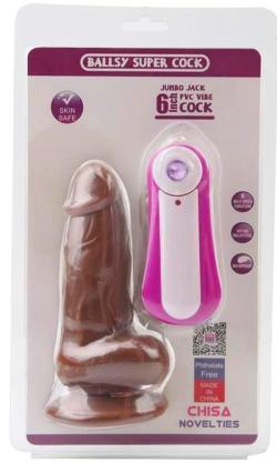 Gode Ballsy Super Cock ''Jumbo Jack'' - Chisa Novelties - Brown - Size 6 Inches