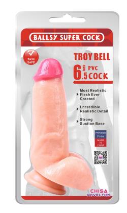 Gode Ballsy Super Cock ''Troy Bell'' 6inch - Chisa Novelties