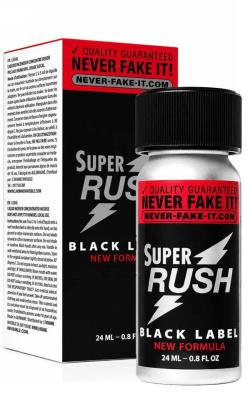 Poppers Super Rush Black Label (Pentyle) - flacon aluminium 24 ml