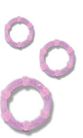 Lot de 3 petits cockrings rose